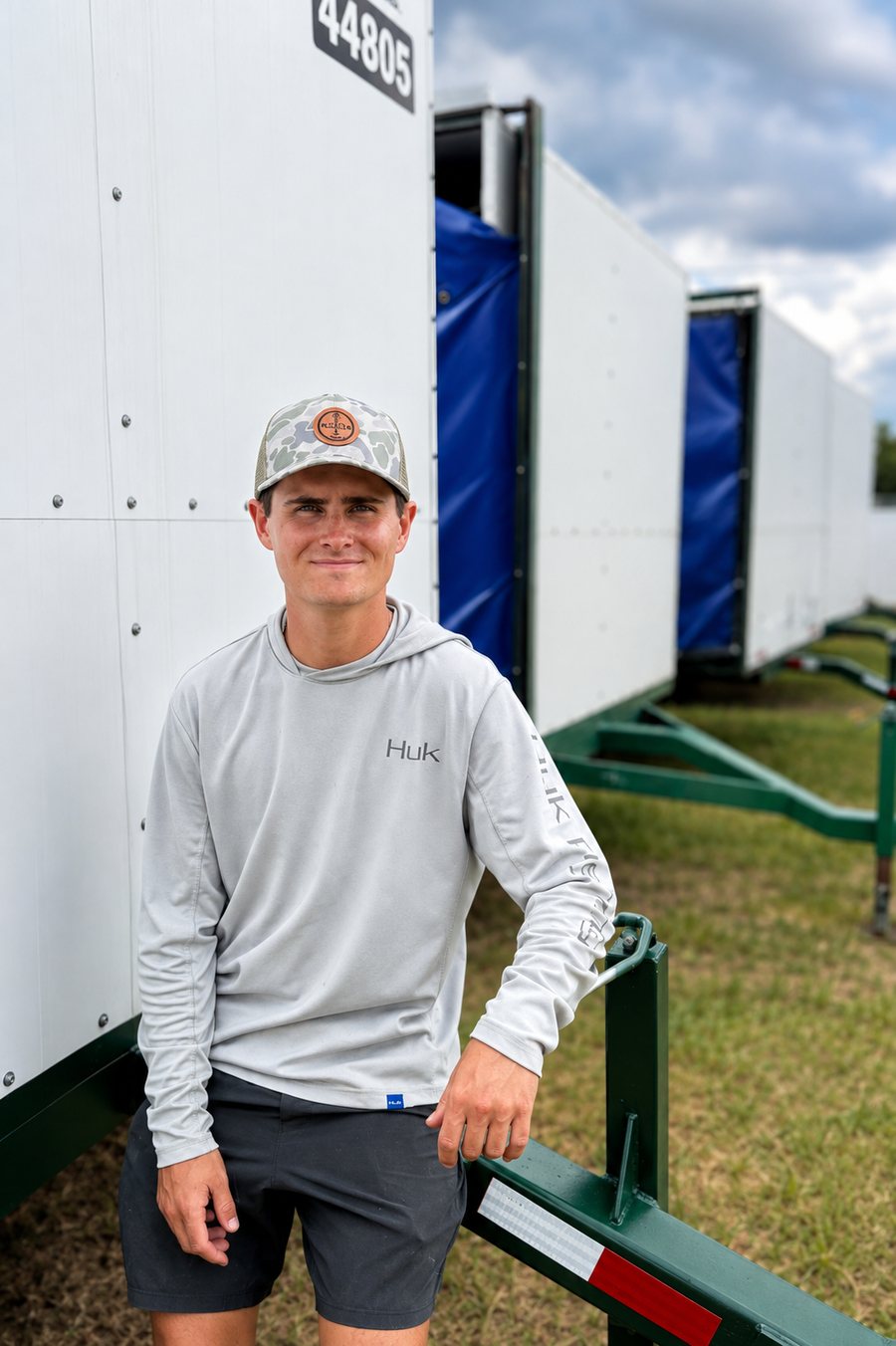 Ty Chisholm at the Agrisales plant trailers